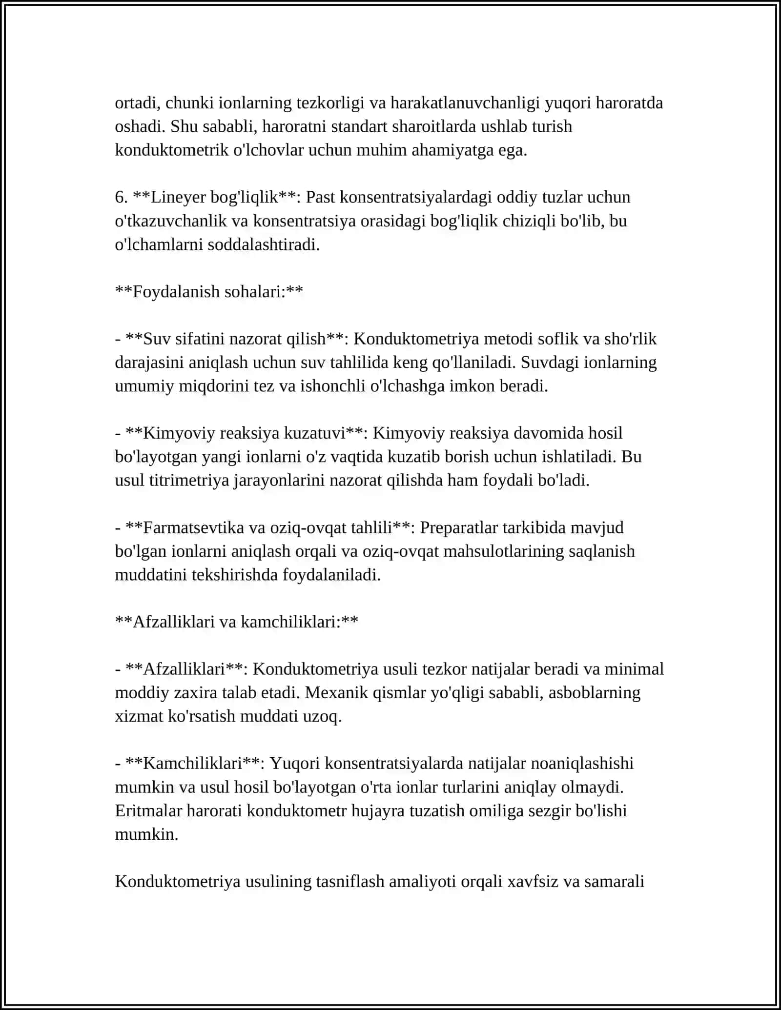DORI VOSITALAR TAHLILIDA KONDUKTOMETRIYA USULINING QULLANILISHI 4