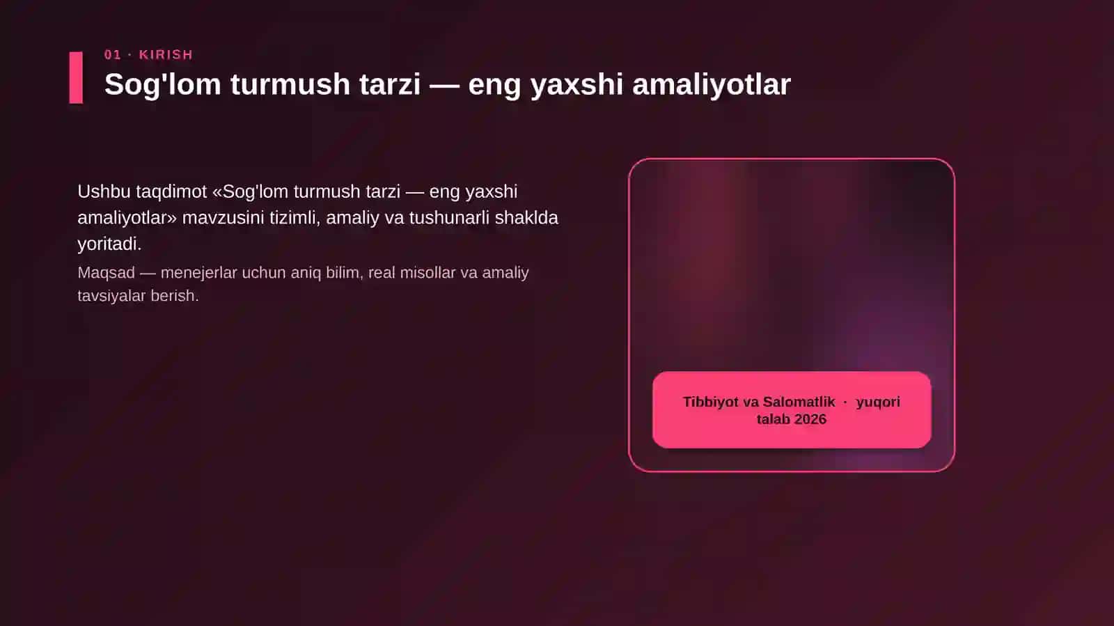 Sog'lom turmush tarzi — eng yaxshi amaliyotlar 4