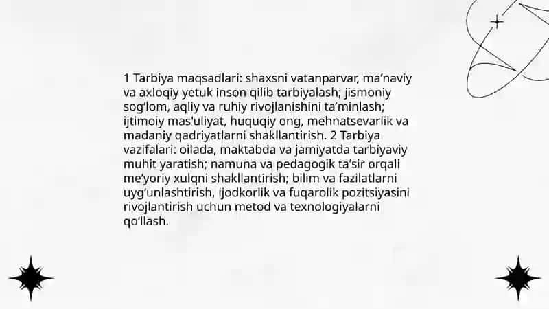 Tarbiya jarayonining mohiyati va mazmuni 4