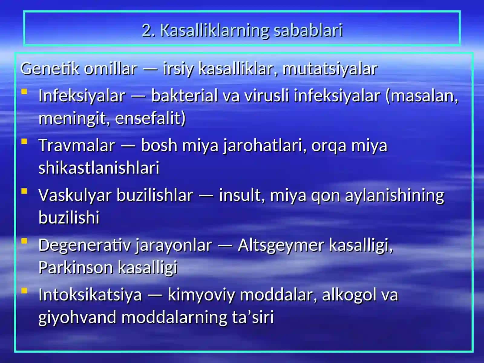 Markaziy asab tizimi kasalliklari 4