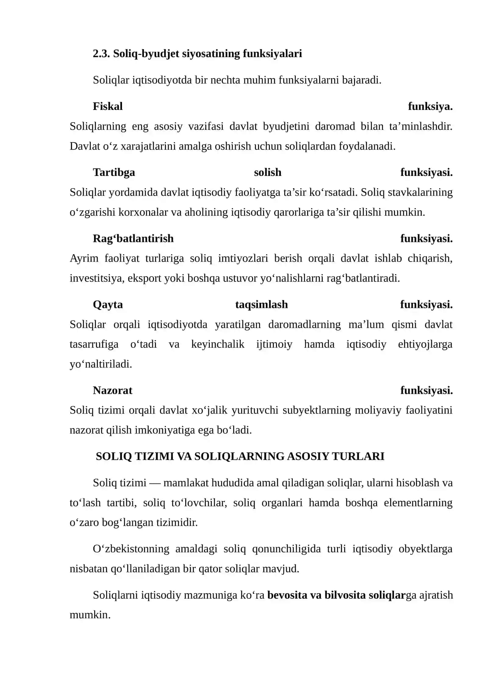 SOLIQ-BYUDJET SIYOSATI VA SOLIQ TURLARI 4