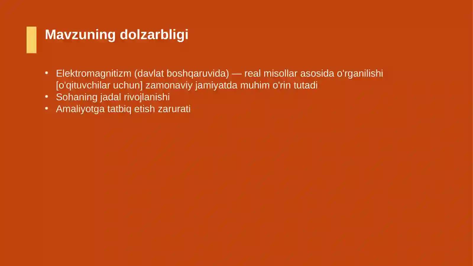 Elektromagnitizm (davlat boshqaruvida) — real misollar asosida o'rganilishi [o'qituvchilar uchun] 4
