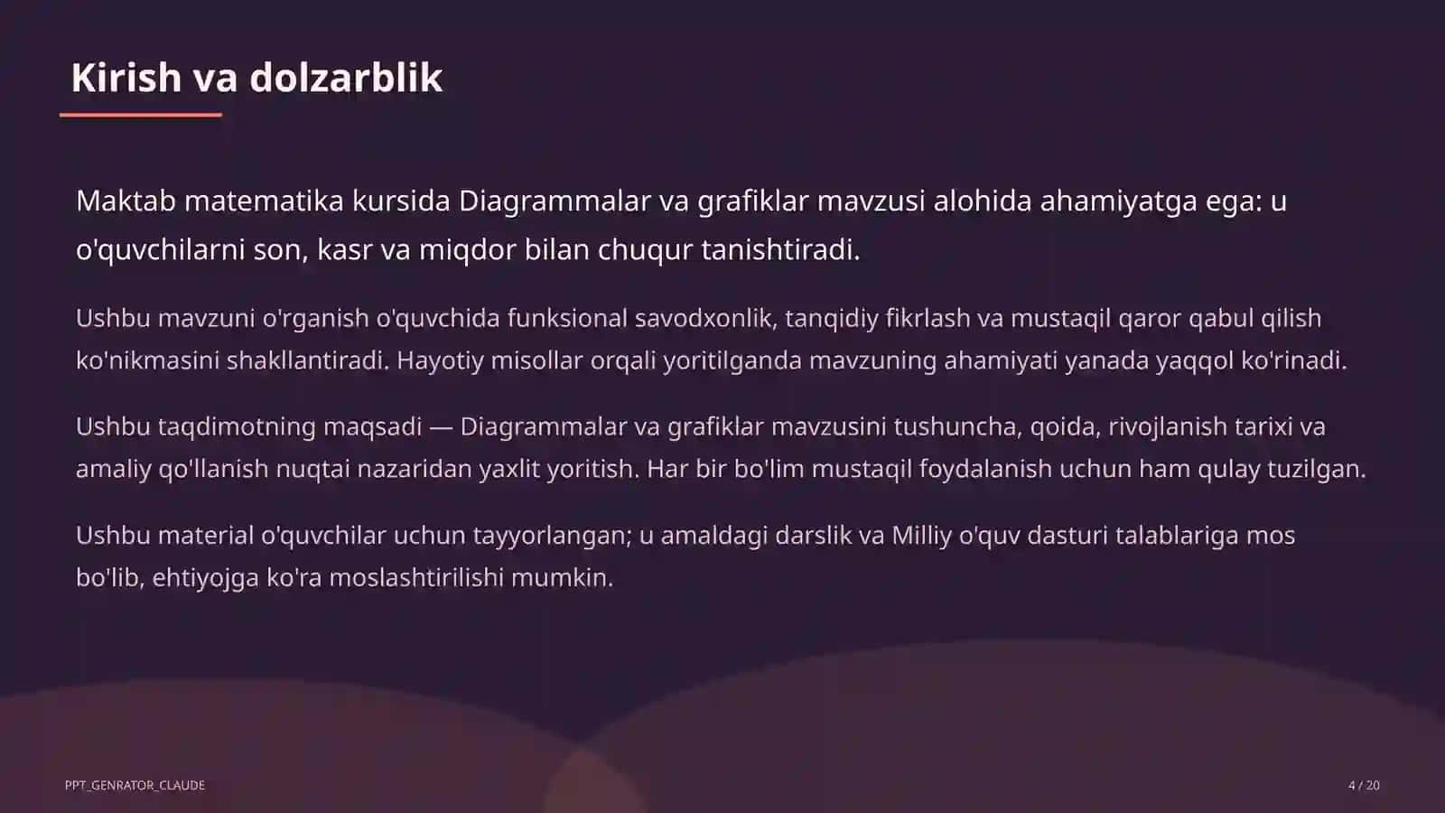 Diagrammalar va grafiklar (6-sinf) 4