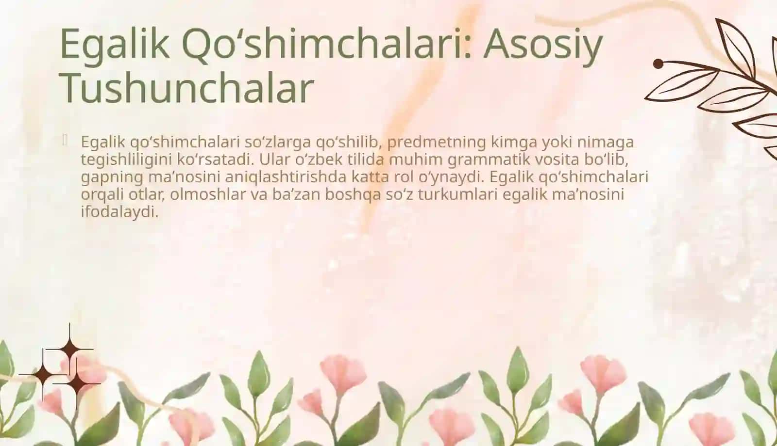 Egalik qoʻshimchalaridan foydalanish normalari 4