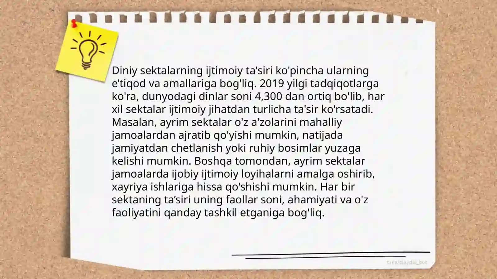 Zamonaviy diniy harakatlar va sektalar 4