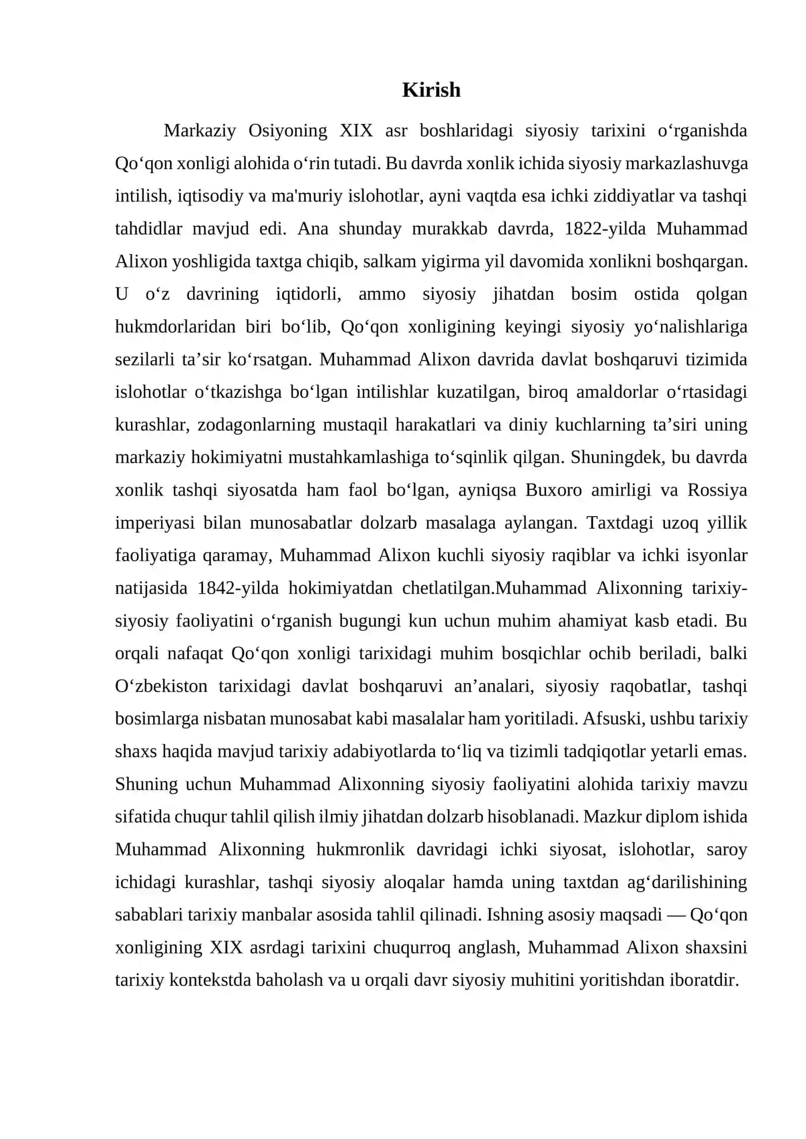 MUHAMMAD ALIXON VA UNING TARIXIY-SIYOSIY       FAOLIYATI 4