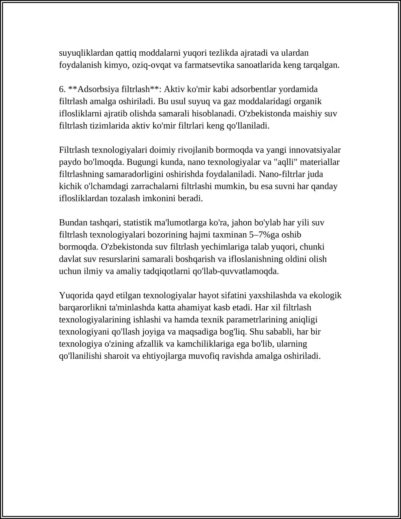 Filtrlash texnologiyalari 4