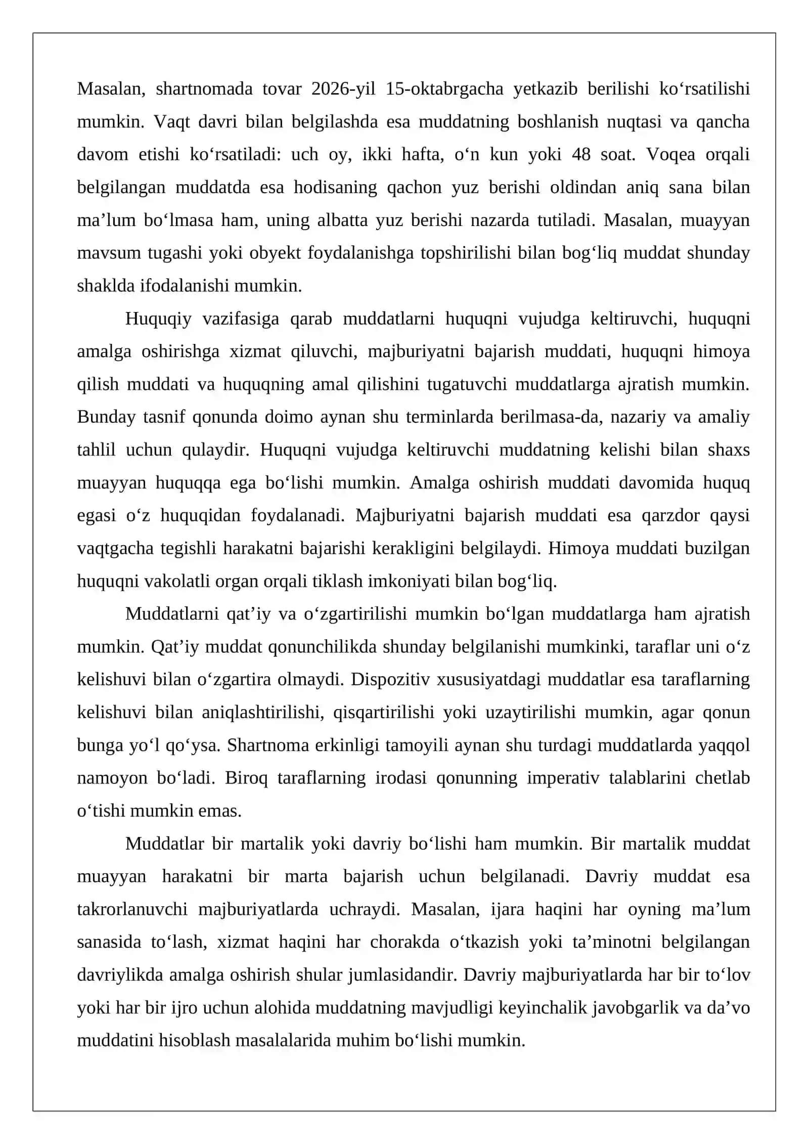 Fuqarolik huquqida muddatlar 4