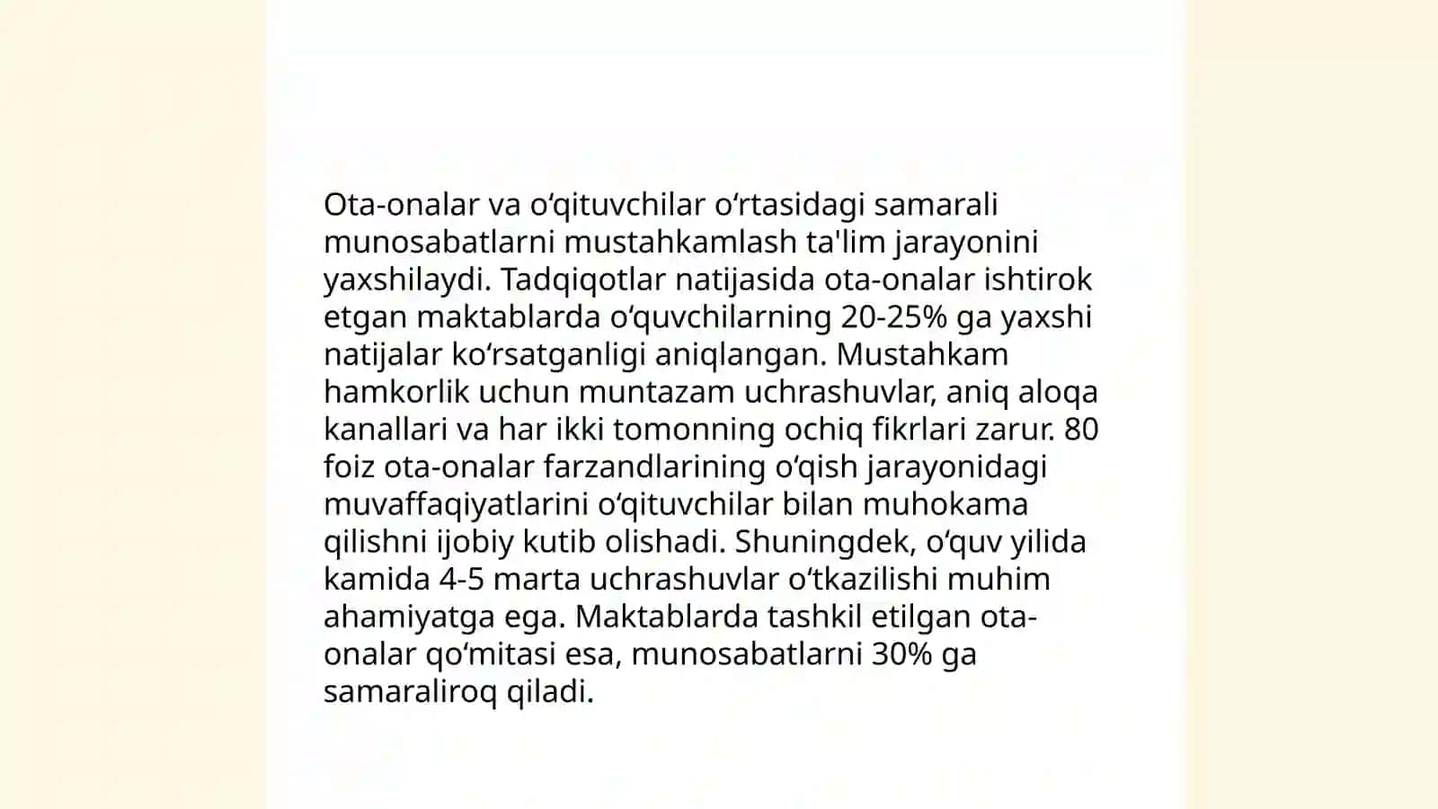Yordamga muhtoj boʻlgan ta'lim tizimiga jalb etishda ota-onalar, oila va jamoatchilik bilan ishlash 4