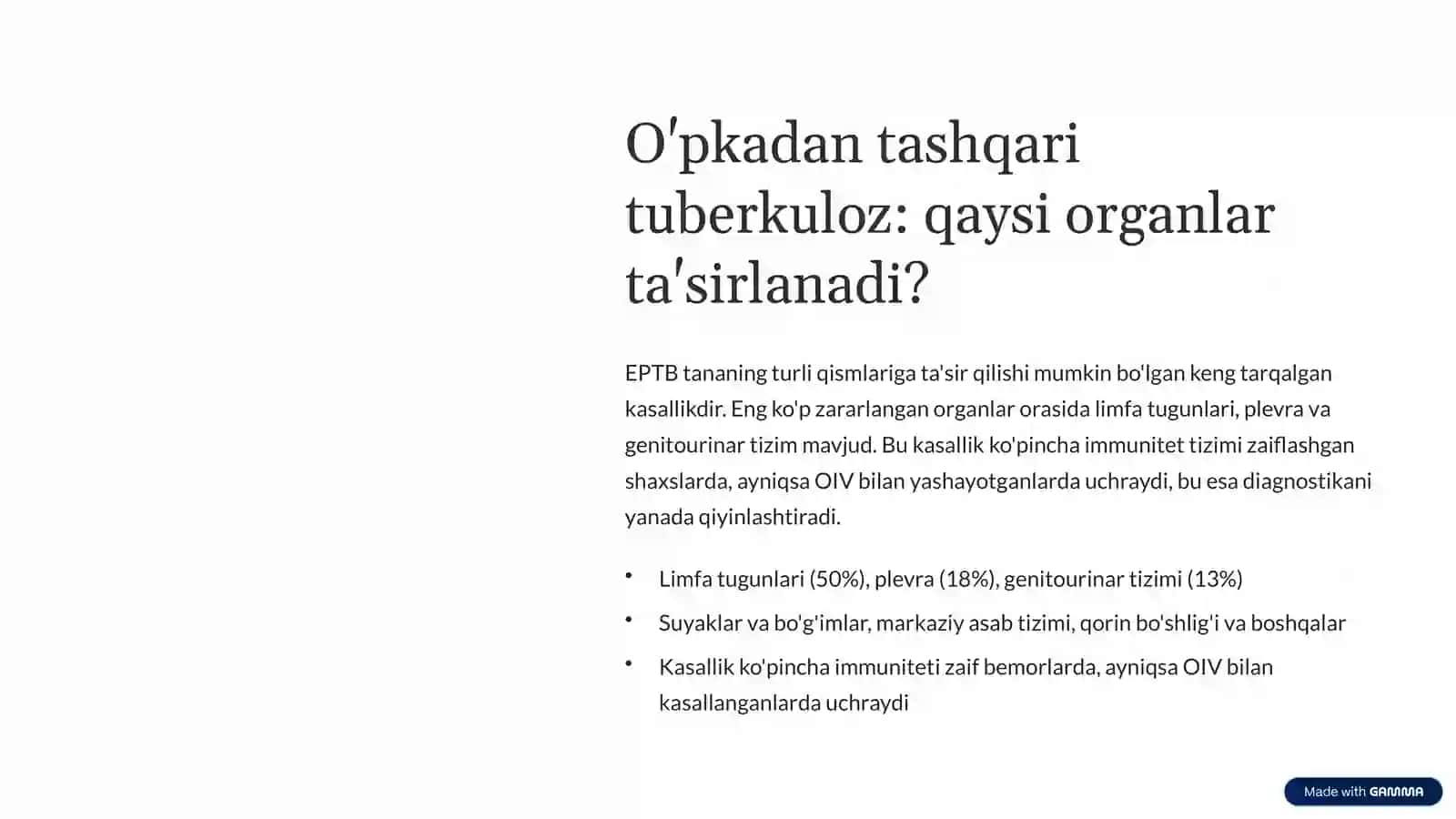 O'pkadan tashqari a'zolar tuberkulozining rentgenalagik va nur diagnostikasi 4