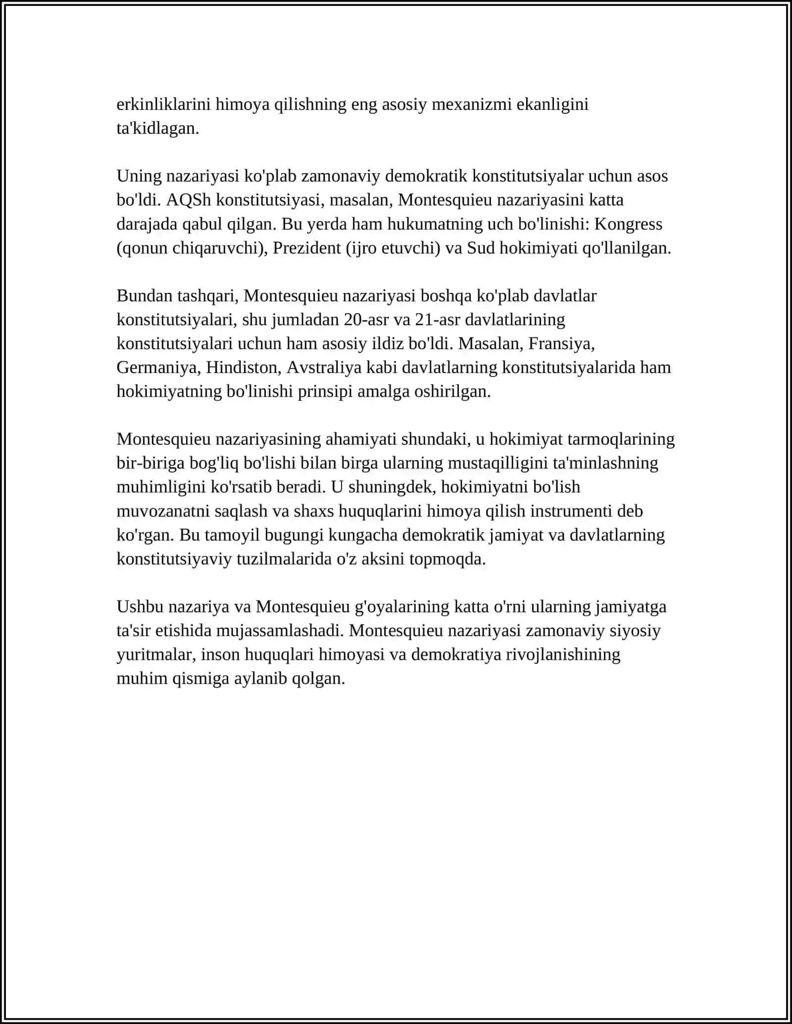 MONTESKEY VA LOKK INSONNING ASOSIY HUQUQLARI 4