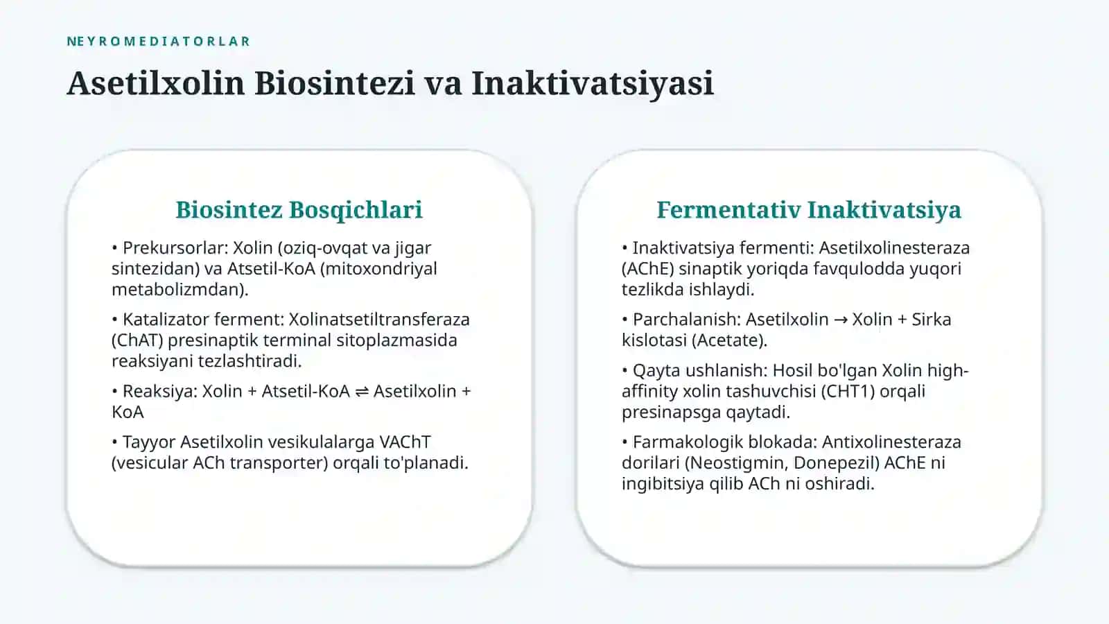 Neyromediatorlar: biosintezi, ahamiyati va kasalliklari — 15 slayd 4