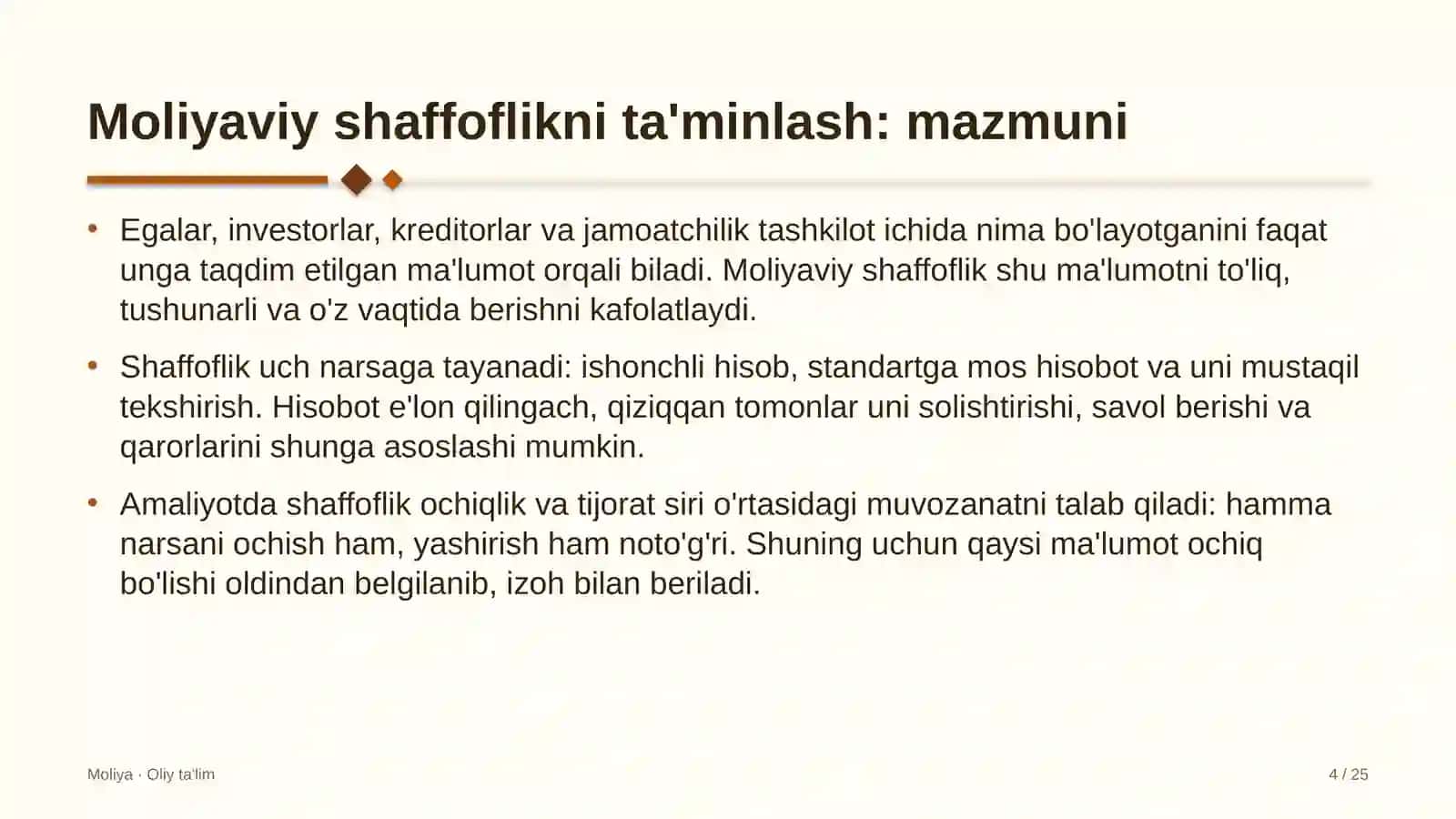 Ko'rgazma zallarida moliyaviy shaffoflikni ta'minlash 4