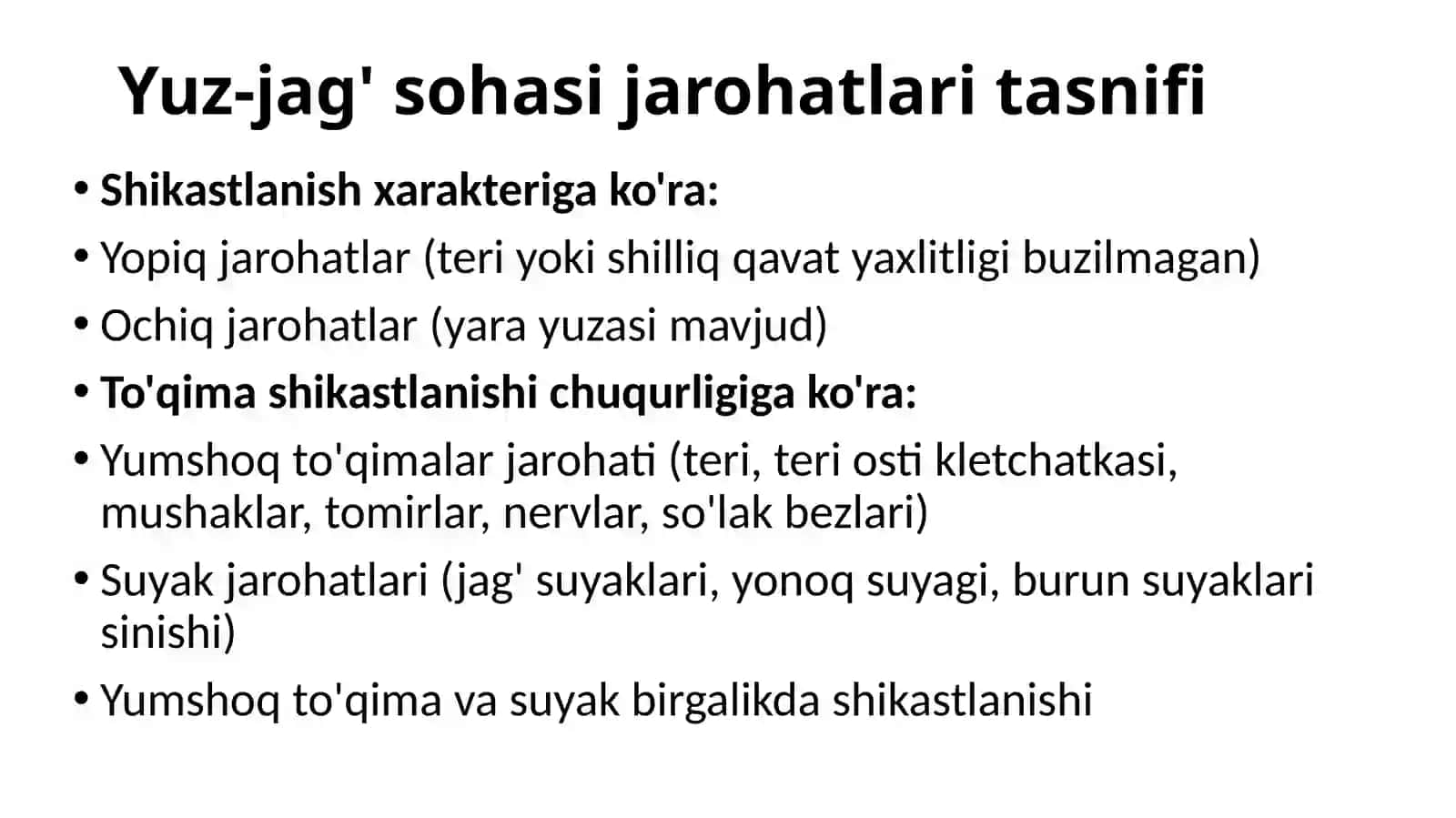 Yuz-jag'sohasijarohatlari 4