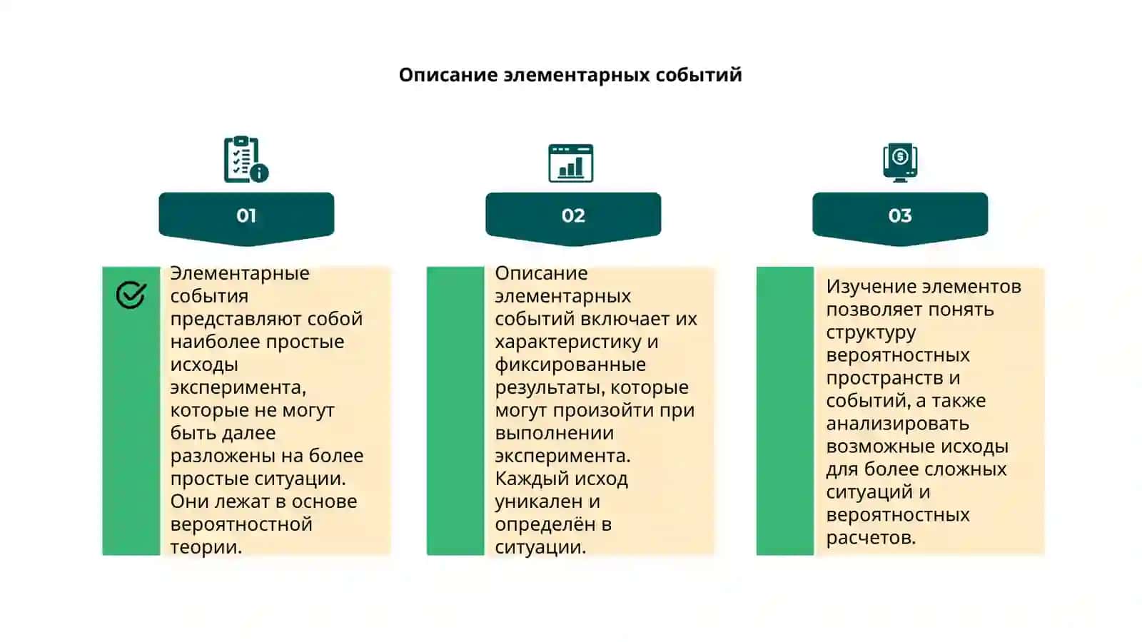 Элементарные события и их описание 4