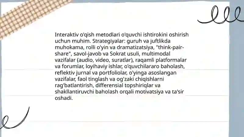 Badiiy nutqni o'qishning zamonaviy strategiyalari 4