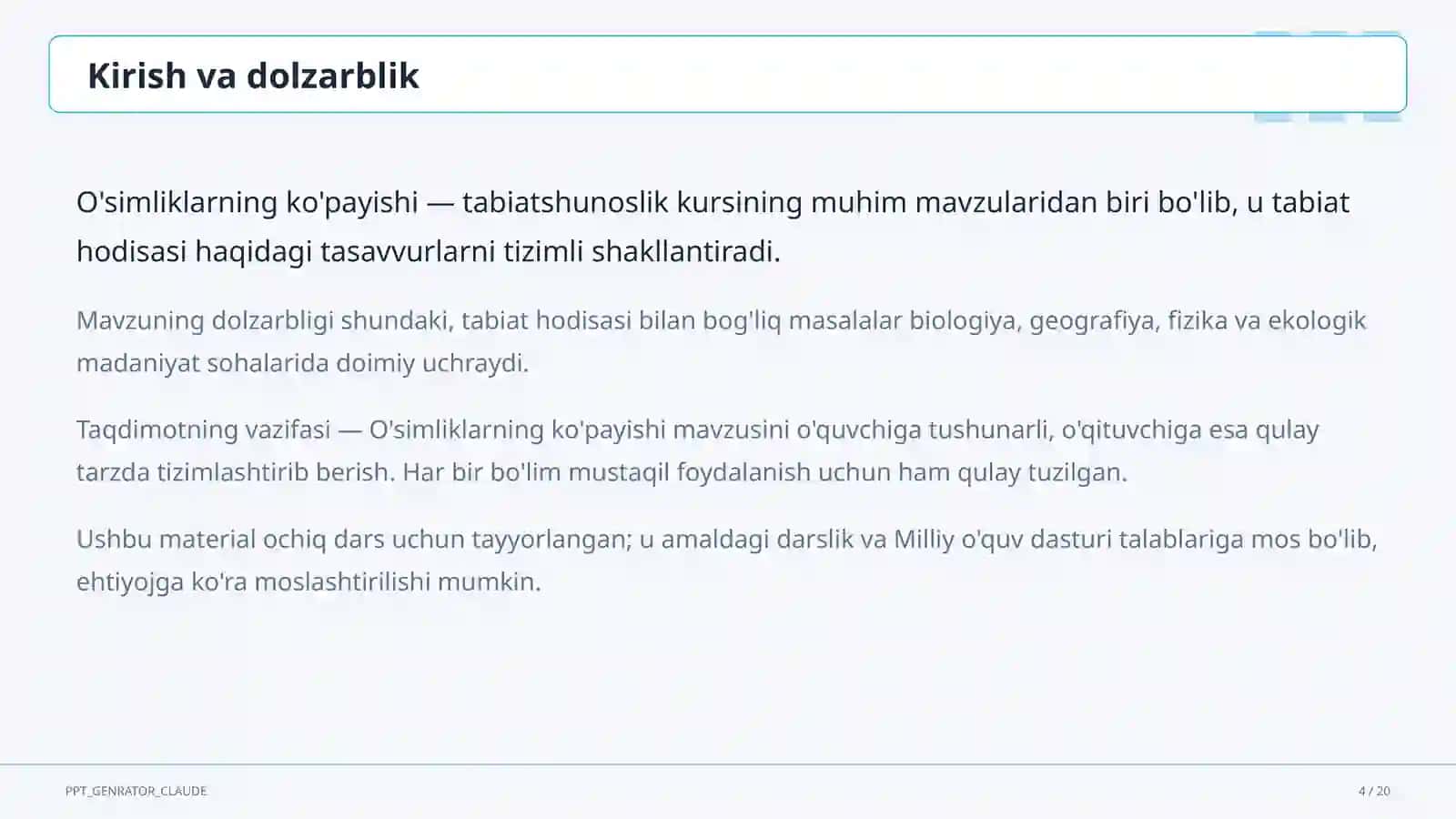 O'simliklarning ko'payishi (3-sinf) 4