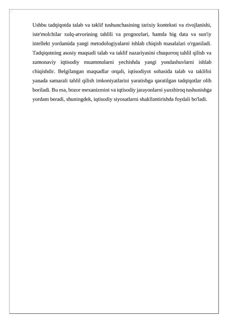 Talab va Taklif: Tarixiy Kontekst va Rivojlanish 4