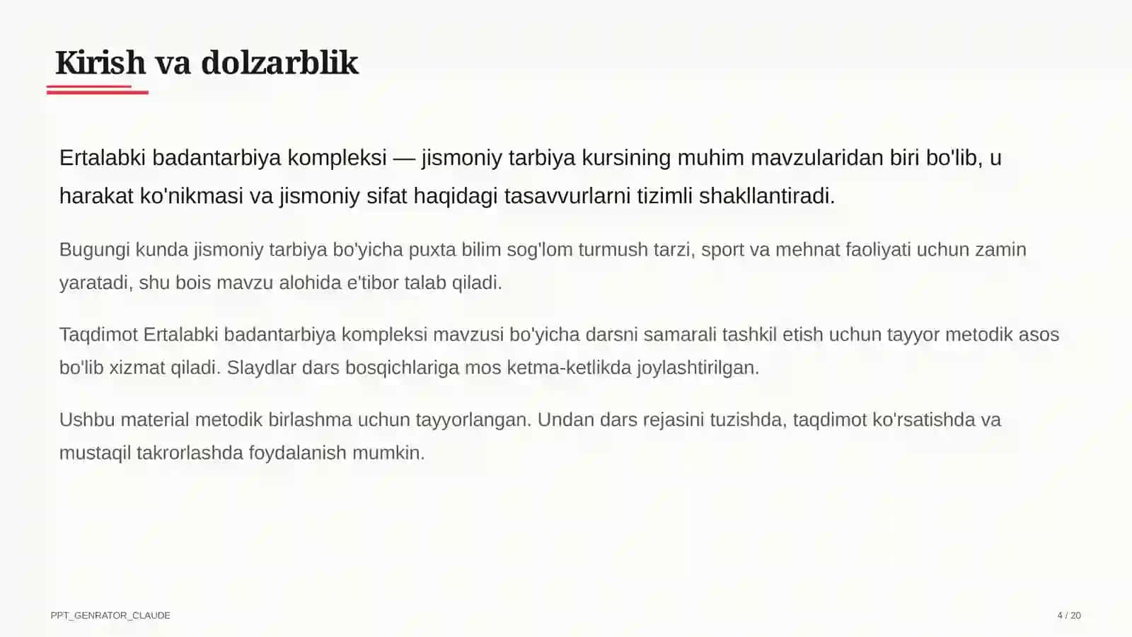 Ertalabki badantarbiya kompleksi (1-sinf) 4