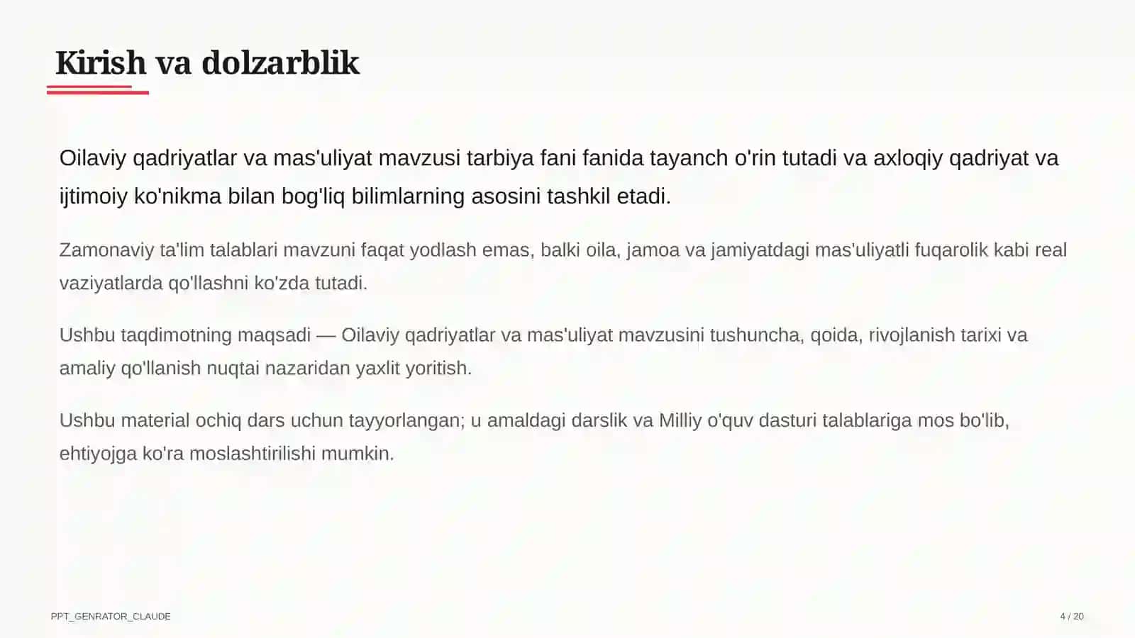 Oilaviy qadriyatlar va mas'uliyat (10-sinf) 4