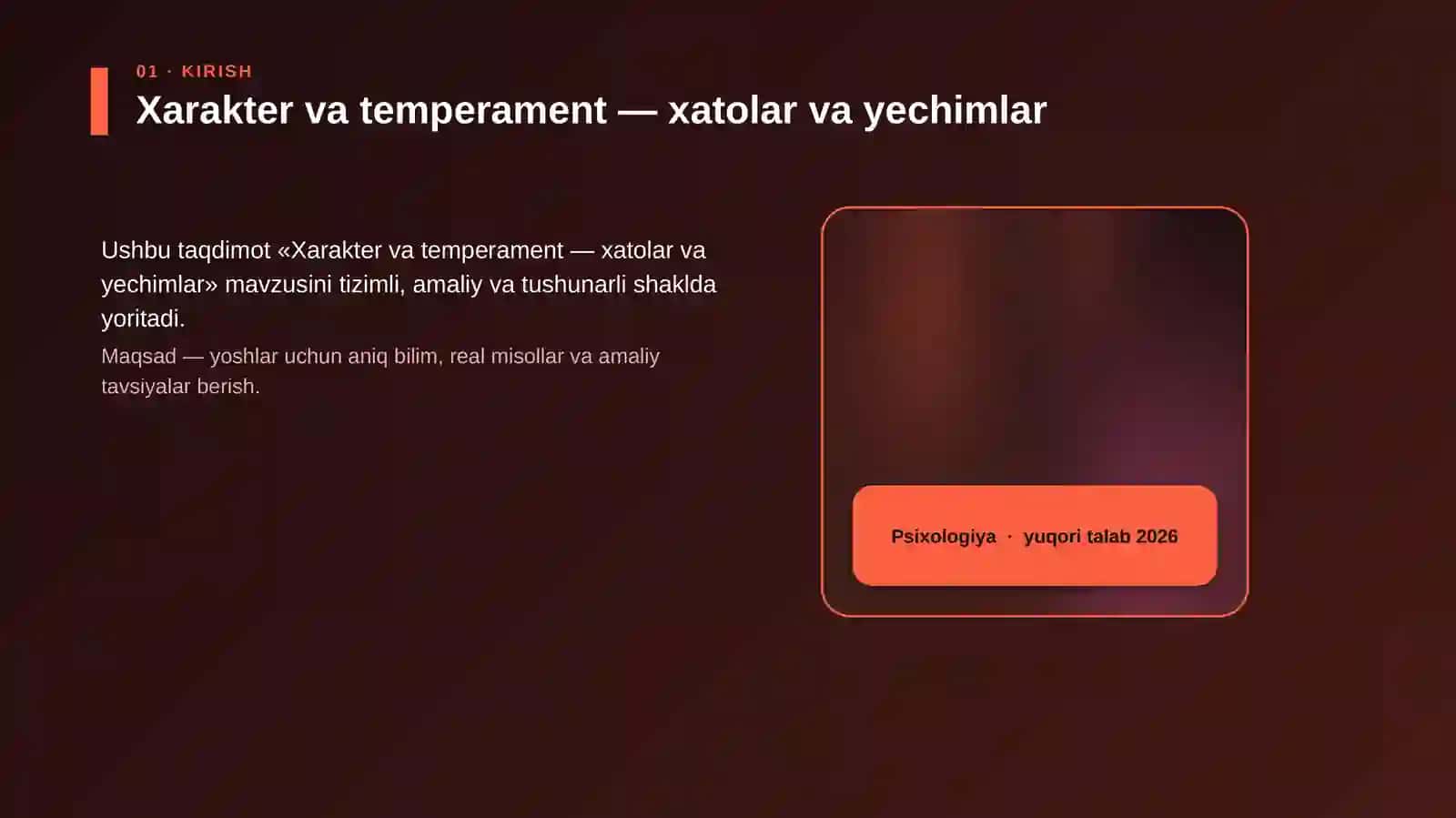 Xarakter va temperament — xatolar va yechimlar 4