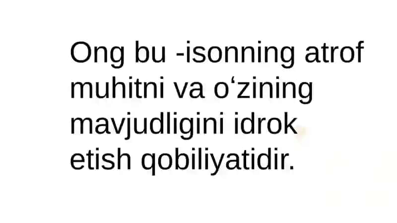 Ongning rivojlanishi 4