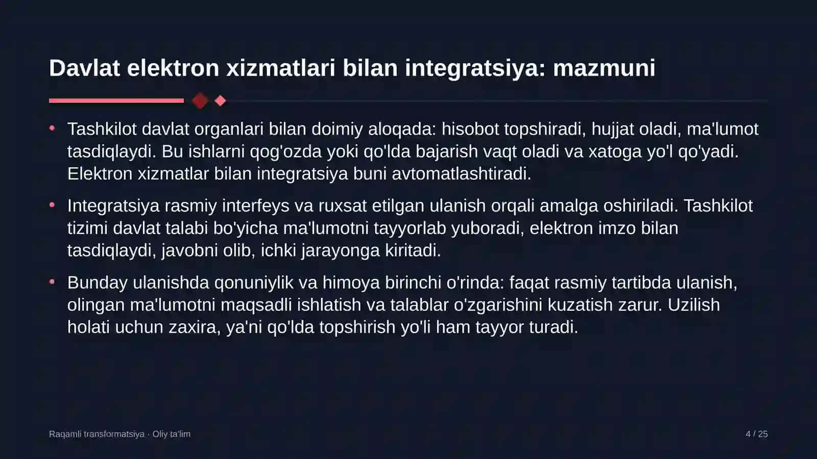 Yetkazib berish xizmatlarida davlat elektron xizmatlari bilan integratsiyalashuv 4
