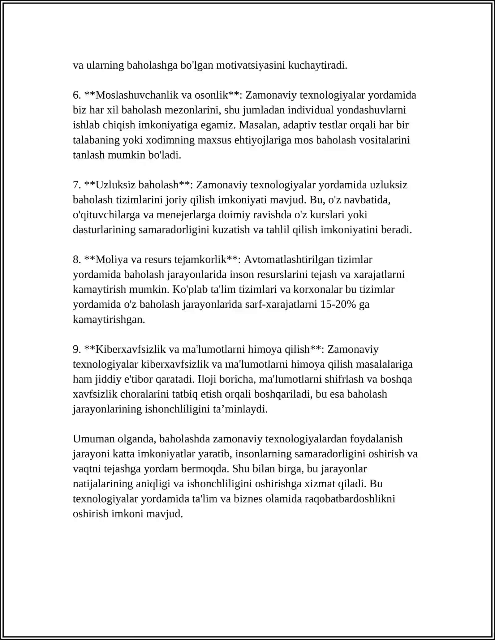 RIVOJLANGAN MAMLAKATLAR TAʼLIM TIZIMIDA NAZORAT QILISH VA BAHOLASHNING ZAMONAVIY KOʻRINISHLARI 4