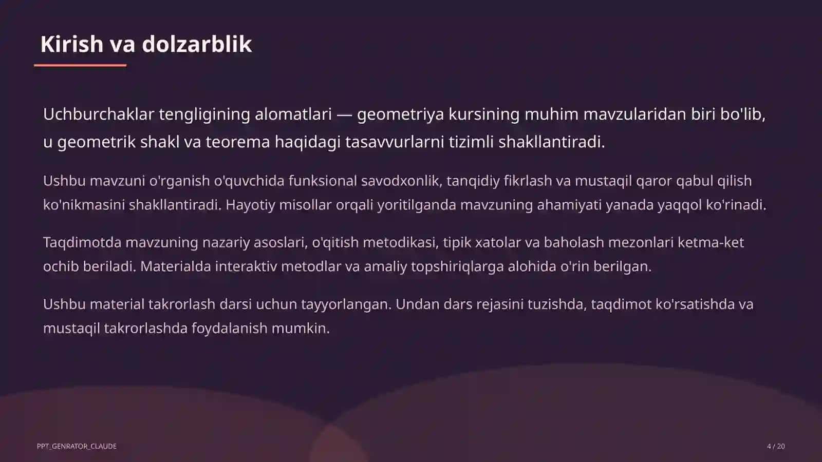 Uchburchaklar tengligining alomatlari (7-sinf) 4