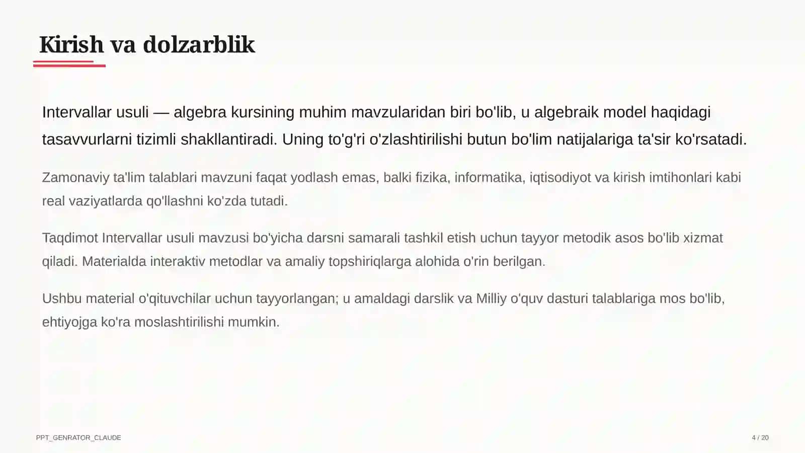 Intervallar usuli (9-sinf) 4