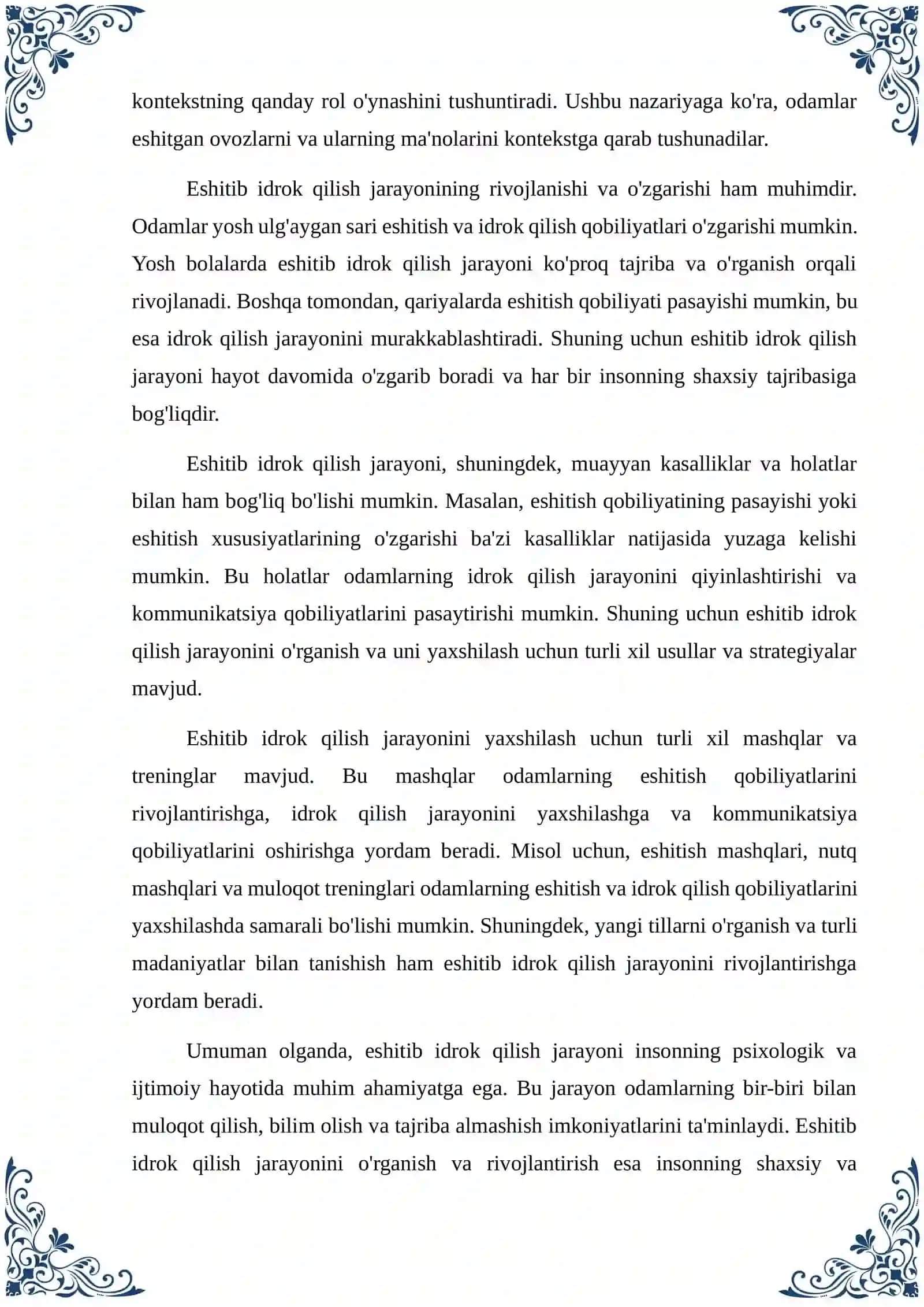 Eshitib idrok qilish xususiyatlari 4