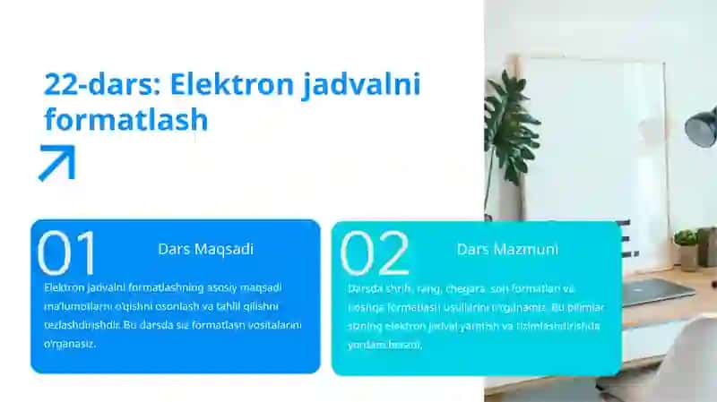Elektron Jadvalni Formatlash 4