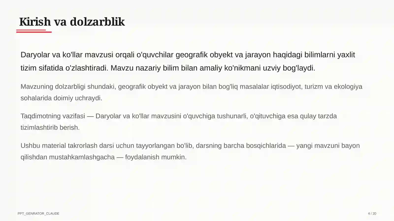 Daryolar va ko'llar (6-sinf) 4
