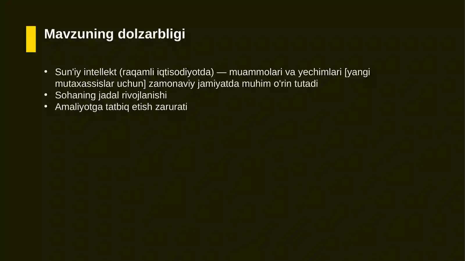 Sun'iy intellekt (raqamli iqtisodiyotda) — muammolari va yechimlari [yangi mutaxassislar uchun] 4