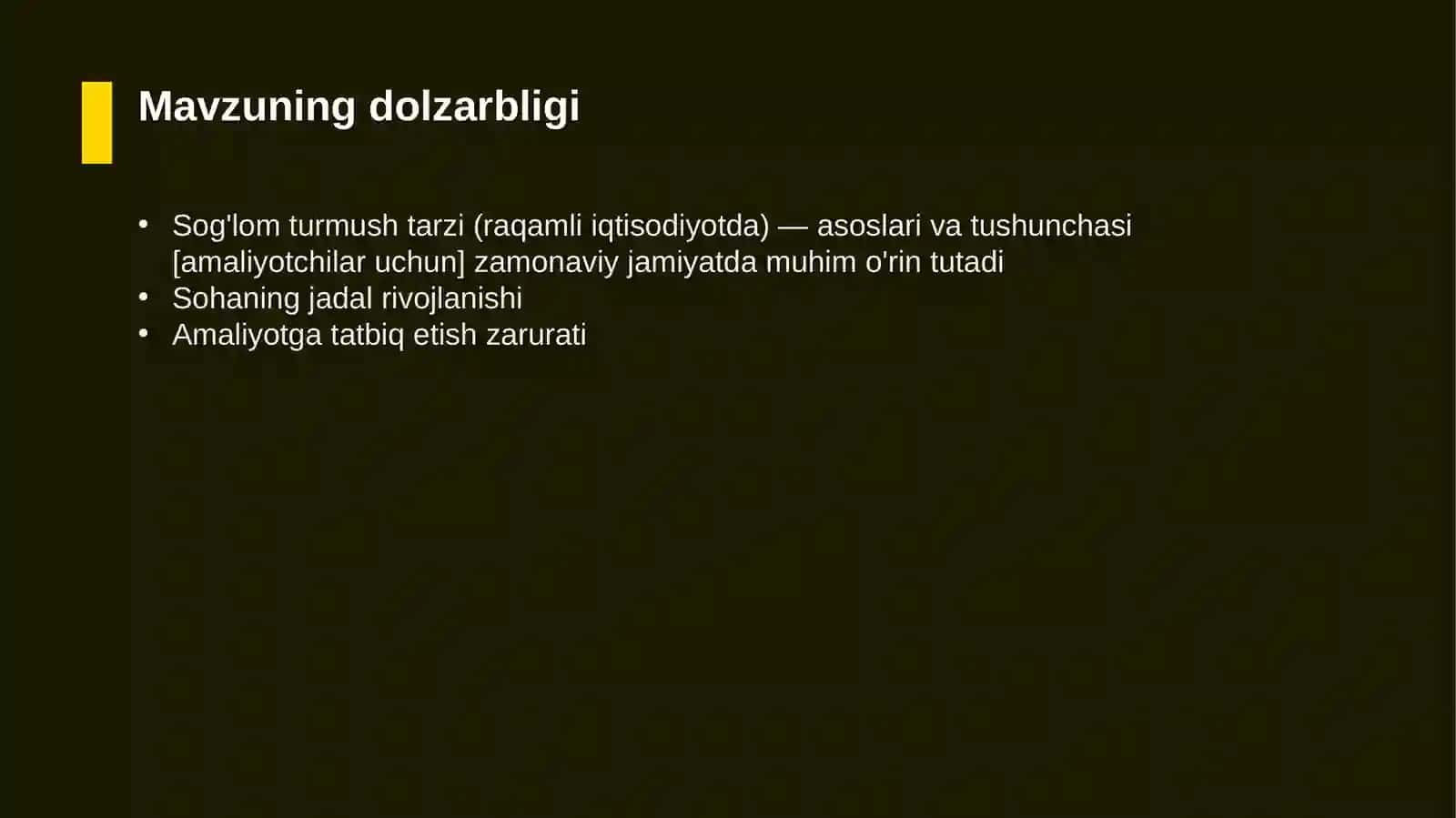 Sog'lom turmush tarzi (raqamli iqtisodiyotda) — asoslari va tushunchasi [amaliyotchilar uchun] 4