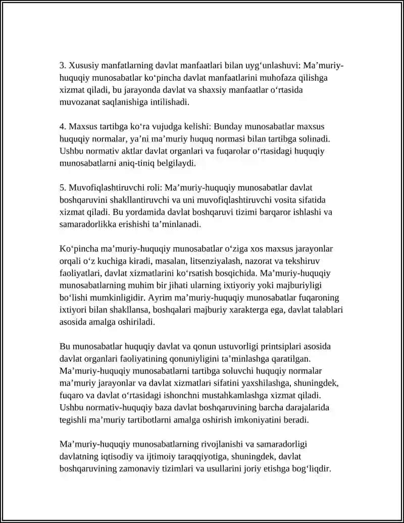 MA’MURIY-HUQUQIY MUNOSABATLAR TUSHUNCHASI VA O‘ZIGA XOS XUSUSIYATLARI 4