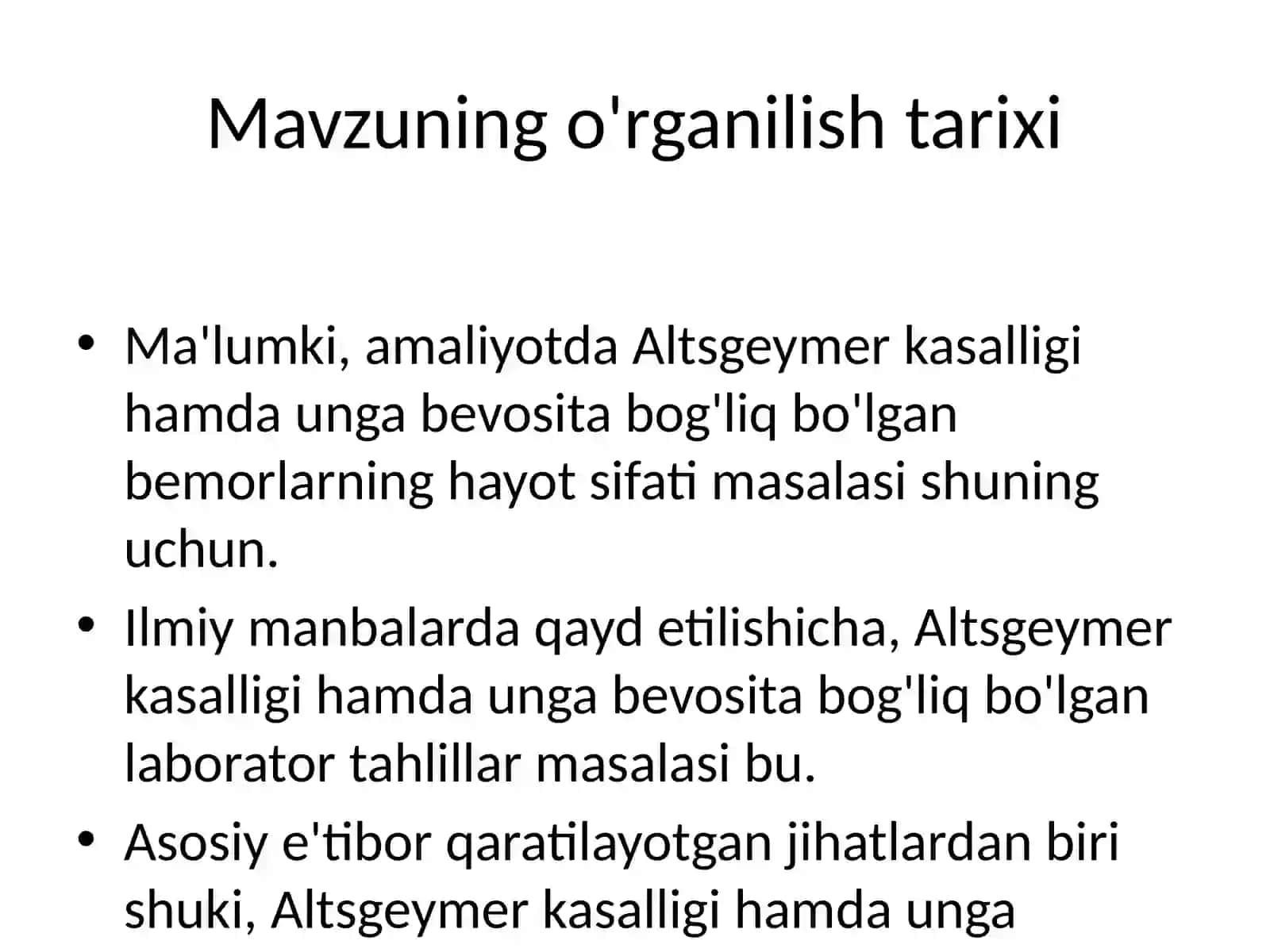 ALTSGEYMER KASALLIGI TAQDIMOTI 4