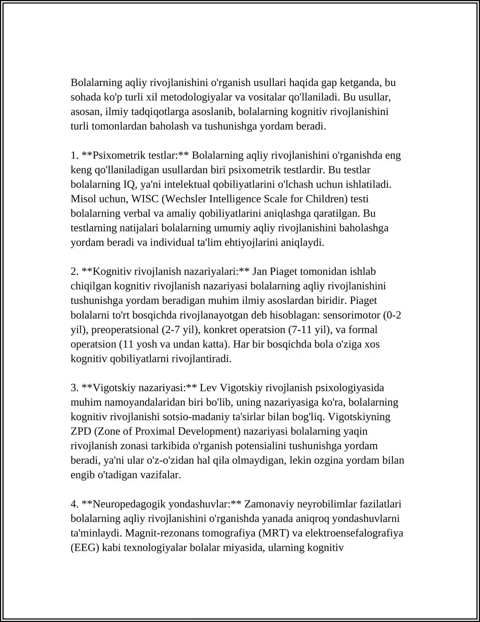MAKTABGACHA TAʼLIM TASHKILOTLARIDA AQLIY TARBIYA TASHKIL ETILISHI 4