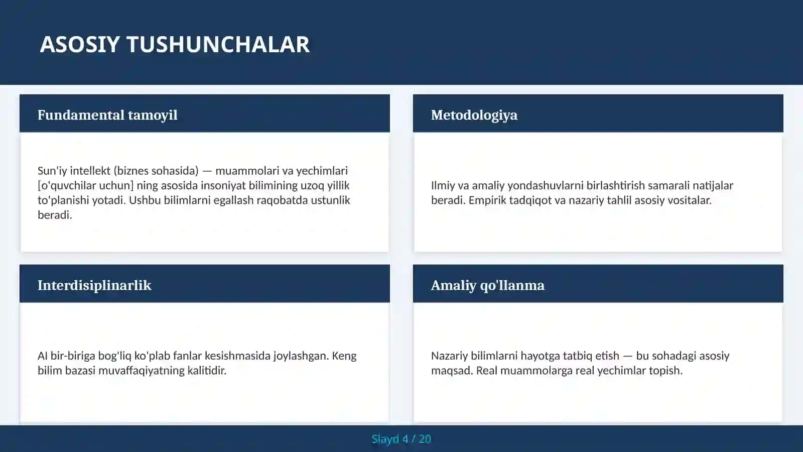 Sun'iy intellekt (biznes sohasida) — muammolari va yechimlari [o'quvchilar uchun] 4