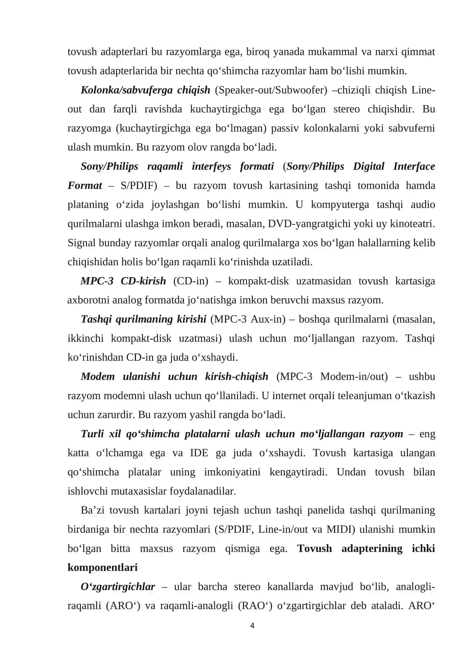 Tovush adapteri 4
