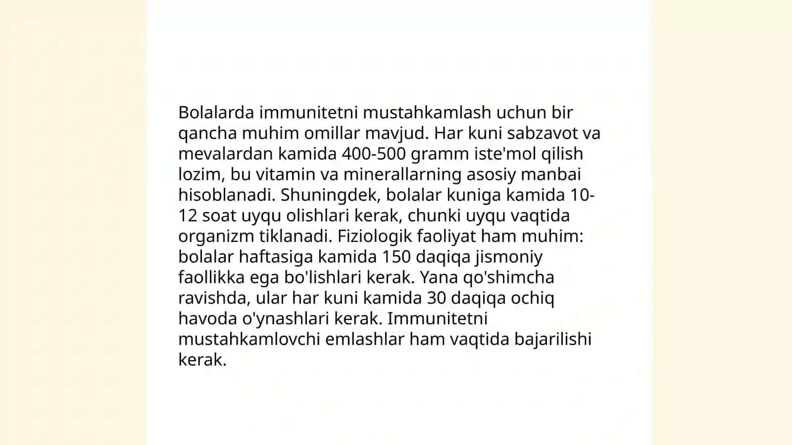 Bolalar salomatligi haqida qayg'urish 4