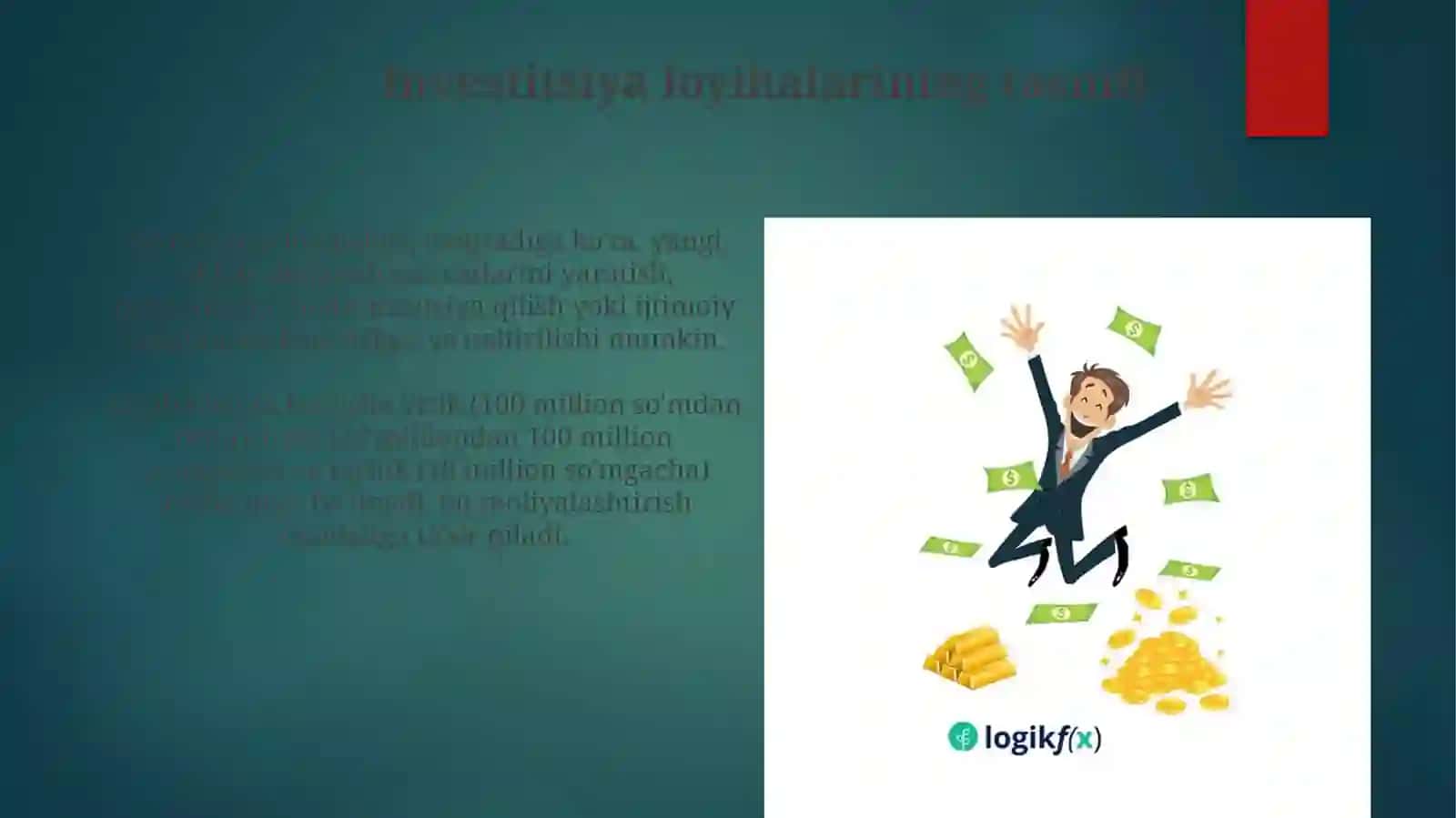 Investitsiyalarning iqtisodiy samaradorligini aniqlash usullari 4