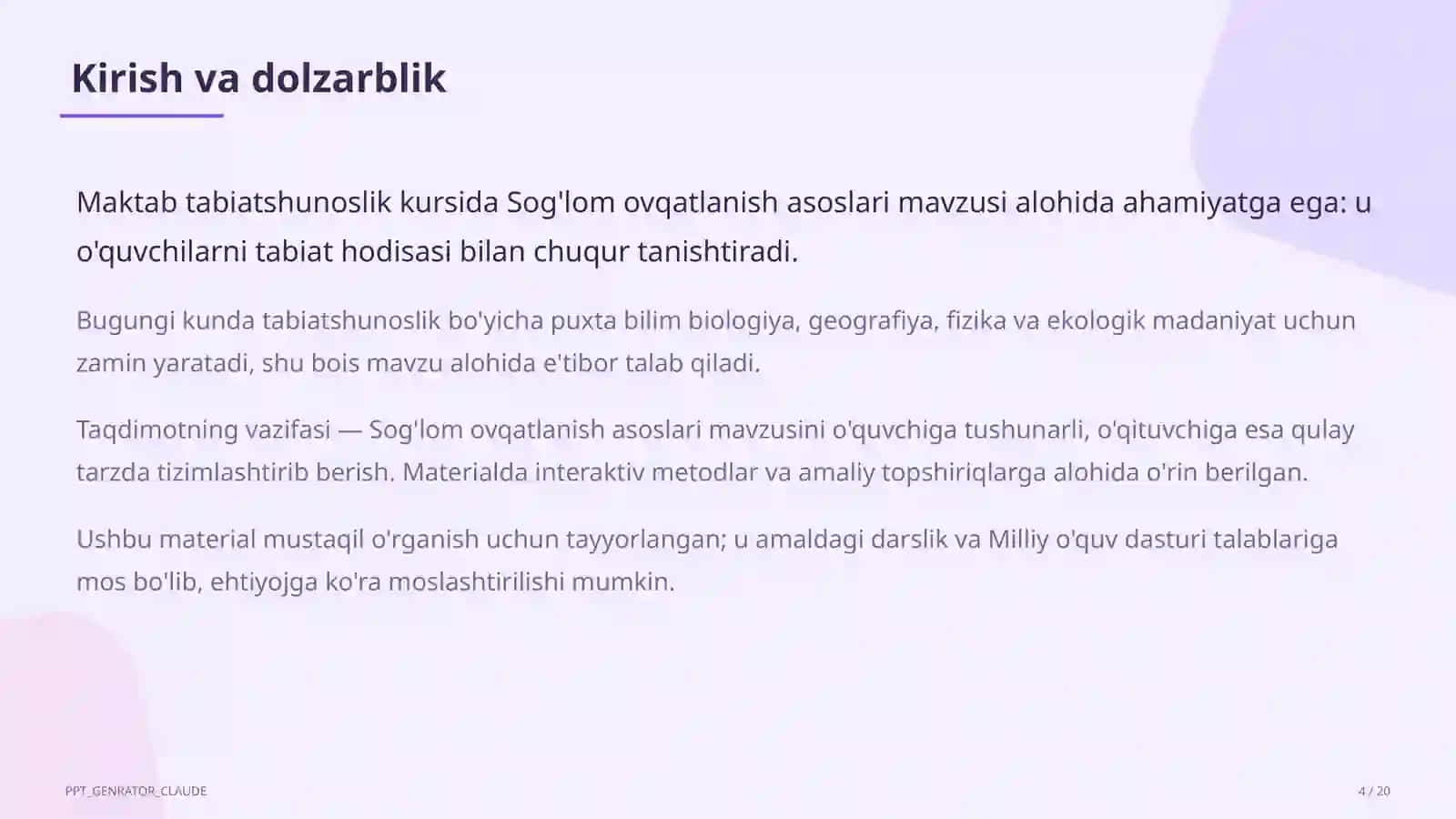Sog'lom ovqatlanish asoslari (3-sinf) 4