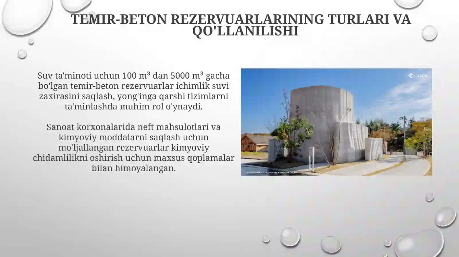 Sanoat korxonalarda temirbeton rezeruarlar ishlab chiqarish texnalogik jarayoni 4