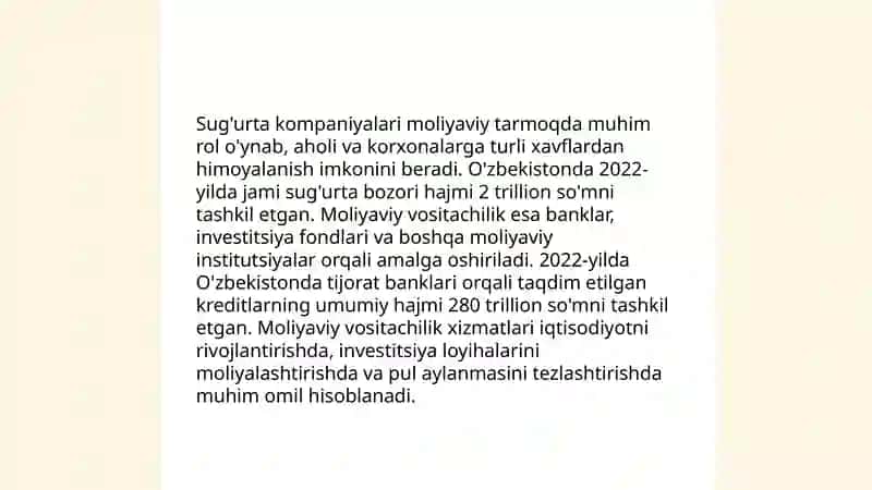 Bank tizimi va ularning roli moliya tizimida 4