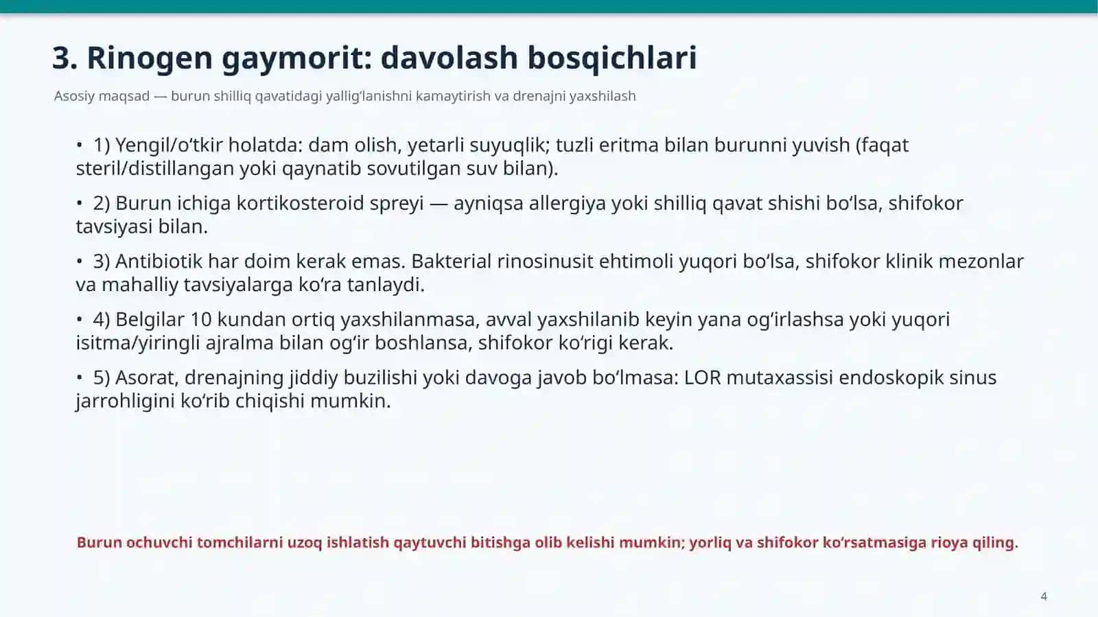 Rinogen va odontogen gaymorit davolash diagnostikasi 4