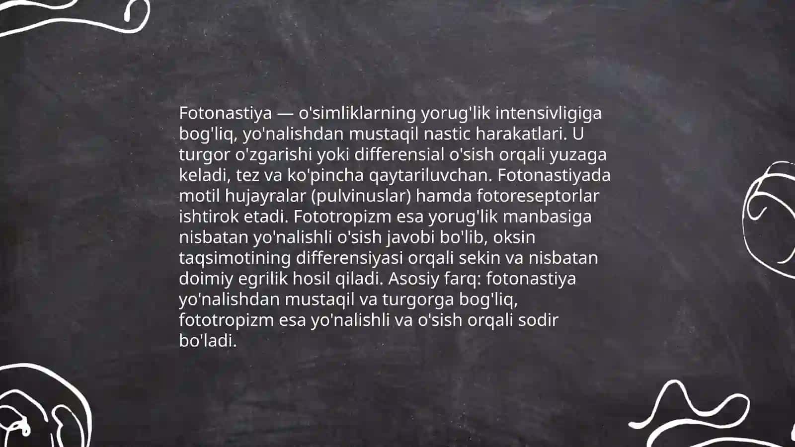 Oʻsimliklardagi fototropizim fotonastiya va geotropizm hodisalarini oʻrganish 4