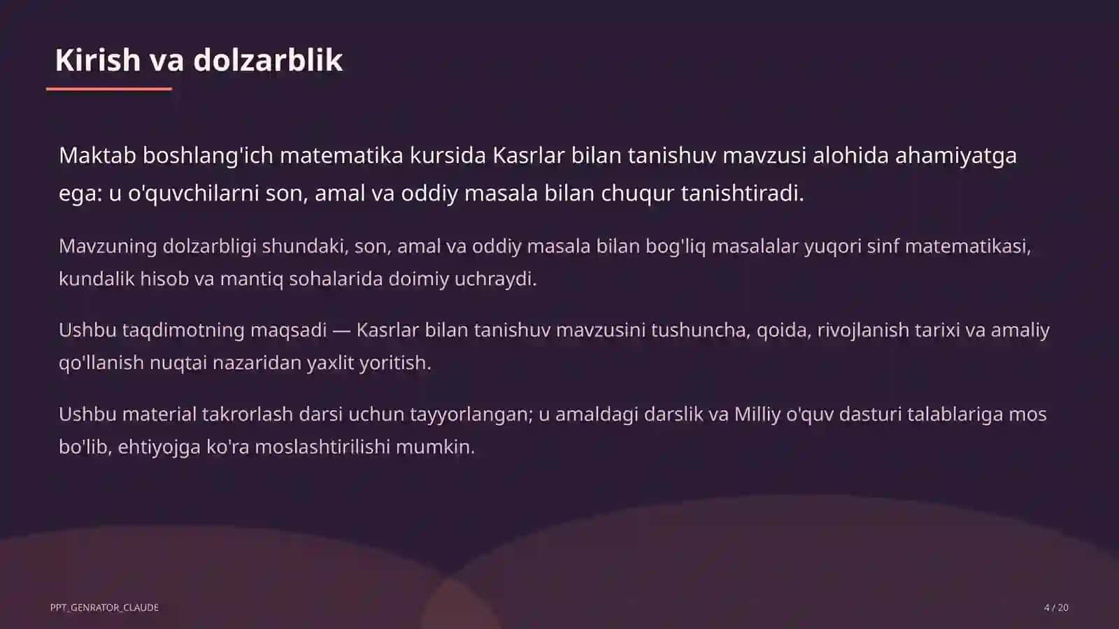 Kasrlar bilan tanishuv (4-sinf) 4