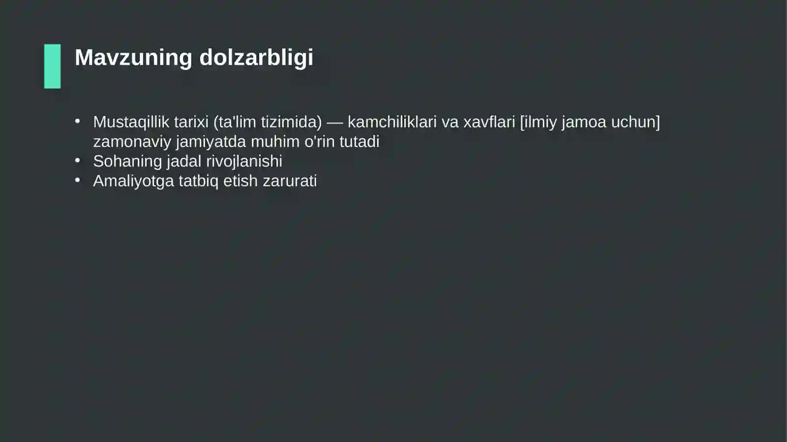Mustaqillik tarixi (ta'lim tizimida) — kamchiliklari va xavflari [ilmiy jamoa uchun] 4