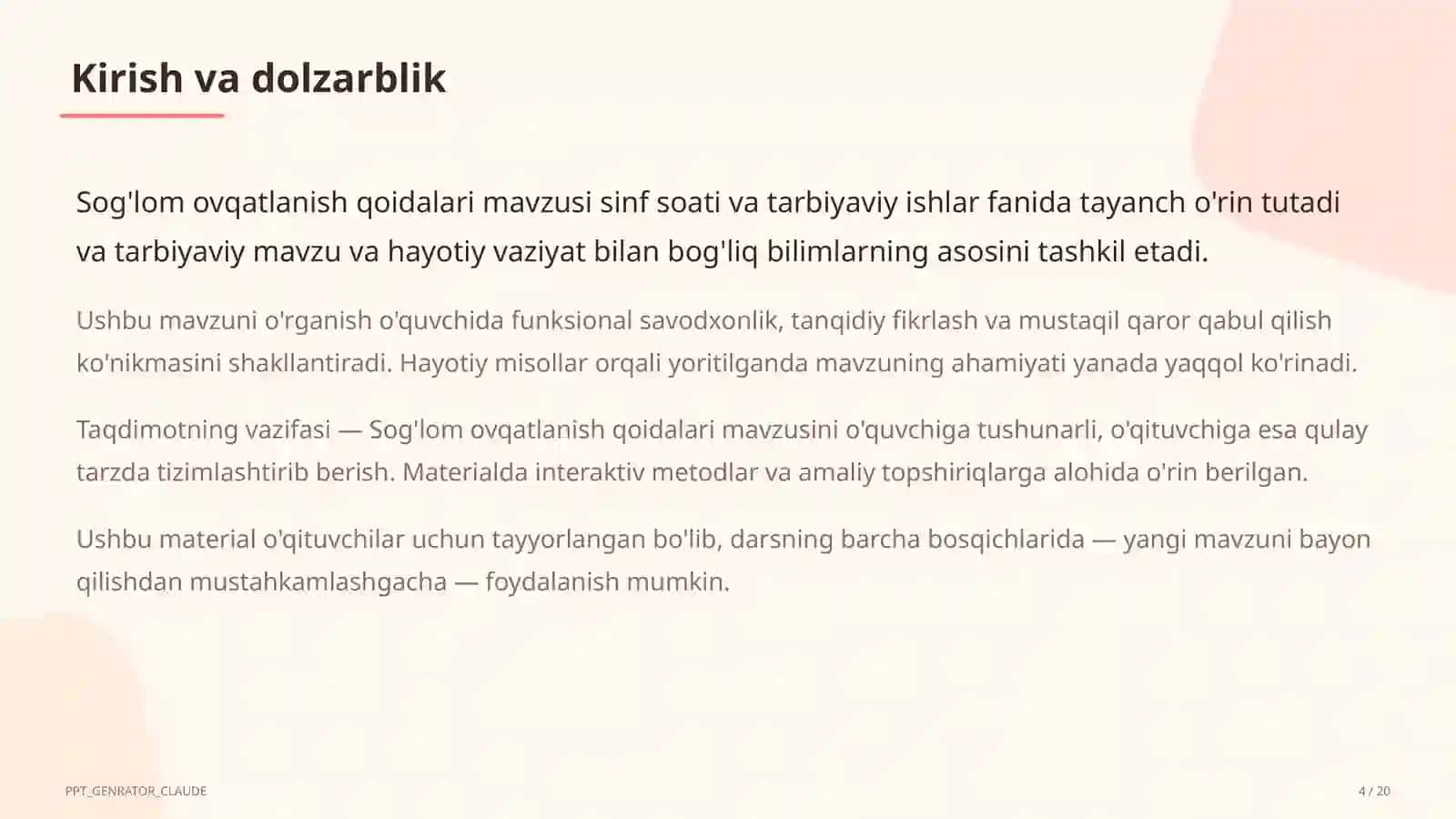 Sog'lom ovqatlanish qoidalari 4